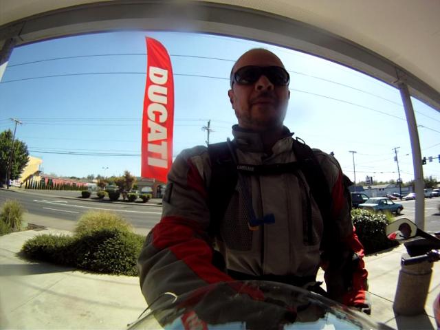 ducati flag at the dealer