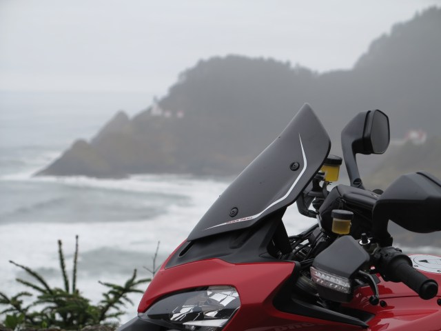 Tye Multistrada and the Heceta Light. March 10th, 2013