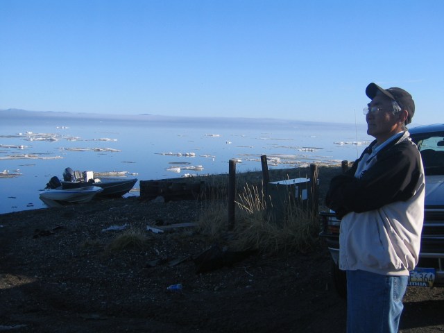 Local from Kotzebue and the late June melting ice. Kotzebue, Alaska, June 2007