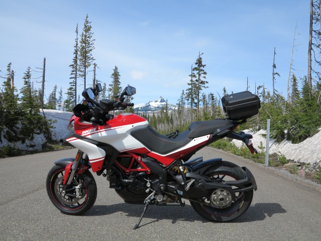At Santiam Pass with Three Fingered Jack on the background.