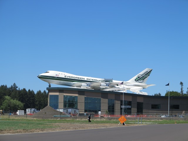 Boeing 747 on top of building, Evergreen Aviation Museum. McMinnville, OR. May 5th, 2013