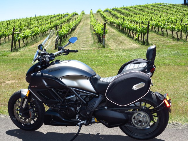 The Diavel in the wine country