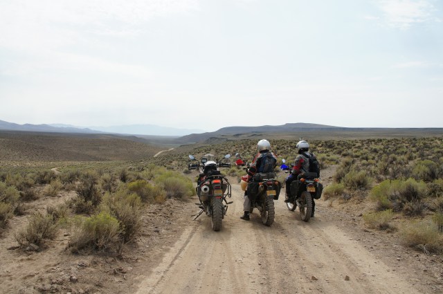 Los Tres Amigos (one taking the photo). Rincon Flat. Lone Mountain Loop. Photo courtesy Christian Abächerli