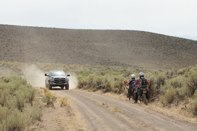 The only other vehicle we crossed while on the loop. Photo Courtesy Christian Abächerli