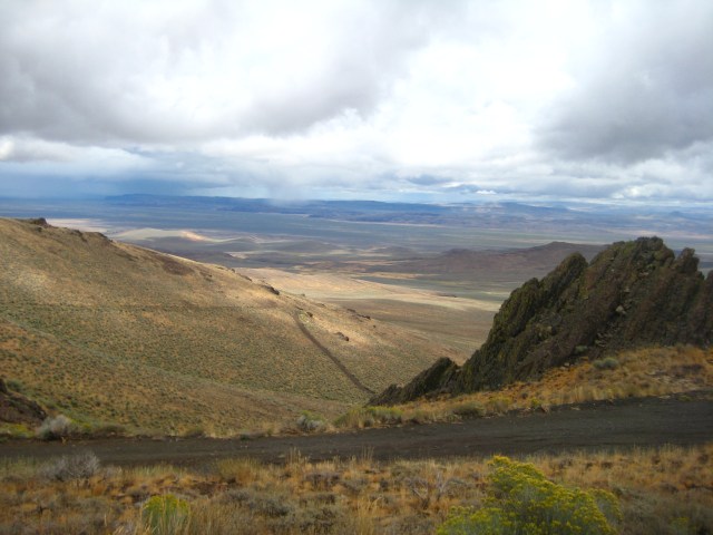 Looking east, from the top of the Domingo Pass. Lone Mountain Loop, 2010 edition.