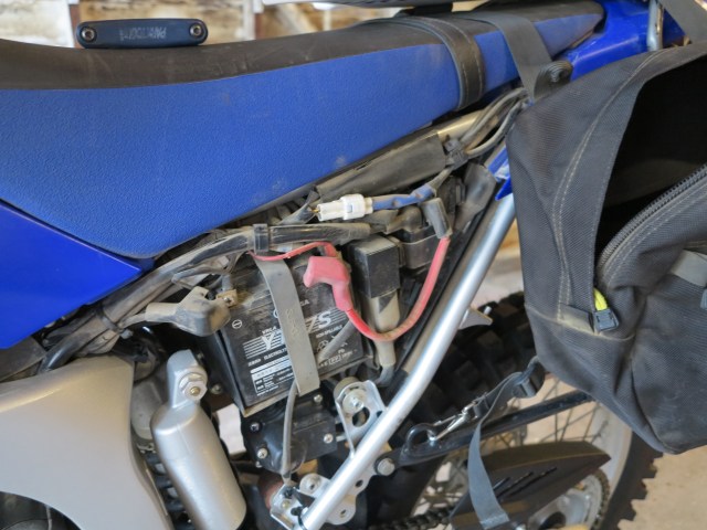 Getting the Yamaha ready for the trip: preparing the power source to charge electronics