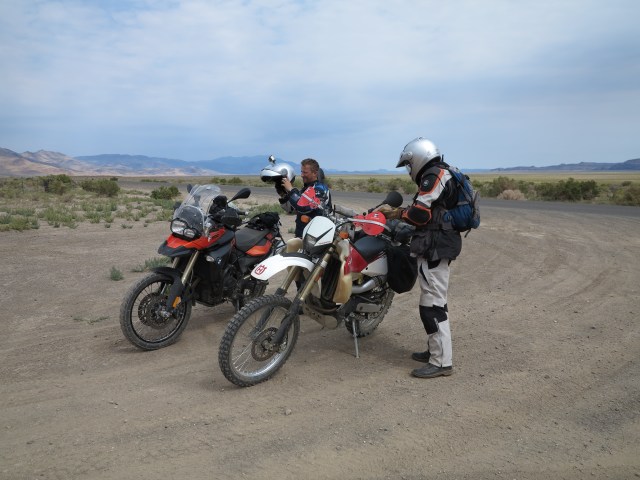 Chris and Doug ready to start the Lone Mountain Loop, 2013.