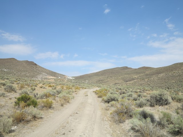 Road climbing the Pueblo Mountains