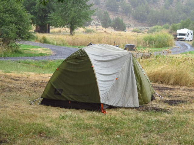 My tent and the storm.