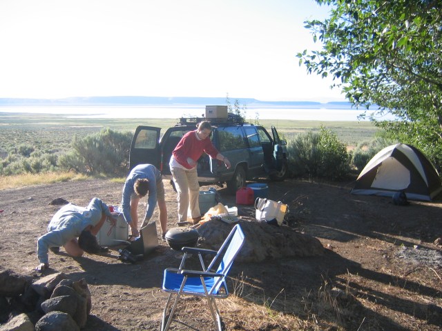 The Suburban at the Alvord desert/lake.  June 2006 