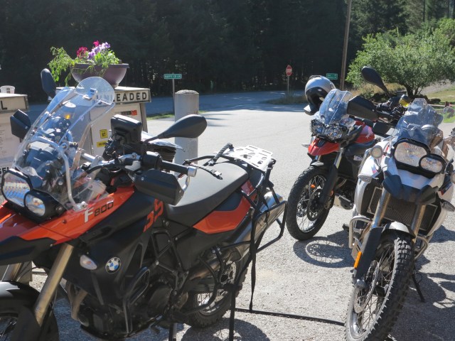 Daily Ritual: Fueling the bikes at the Dry Creek store.