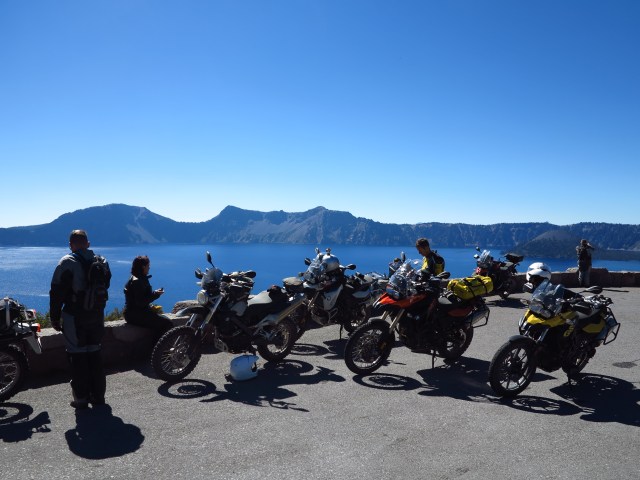 One of the many stops around Crater Lake