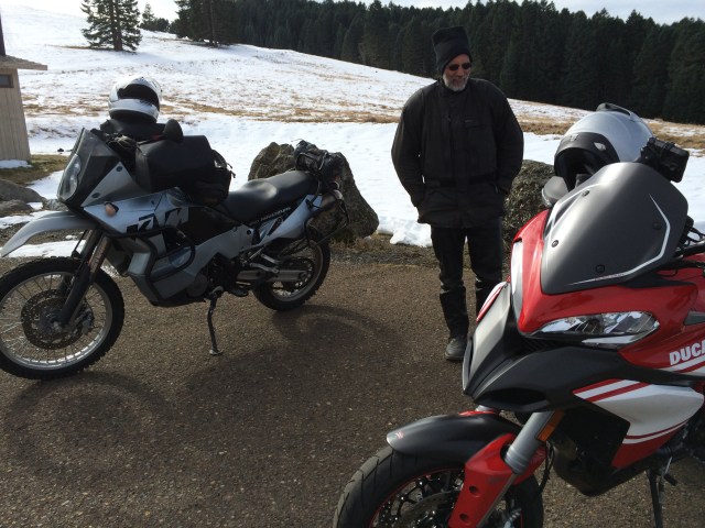 Doug ogling at my bike