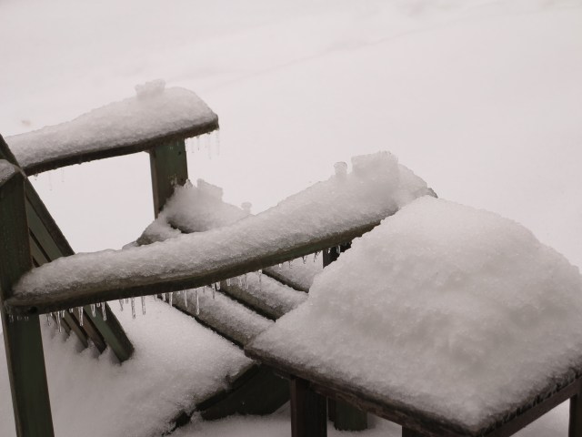 Snow, then ice, then cold. February 2014