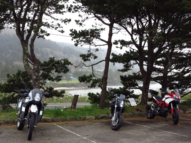 The three  bikes at Ona's parking area 