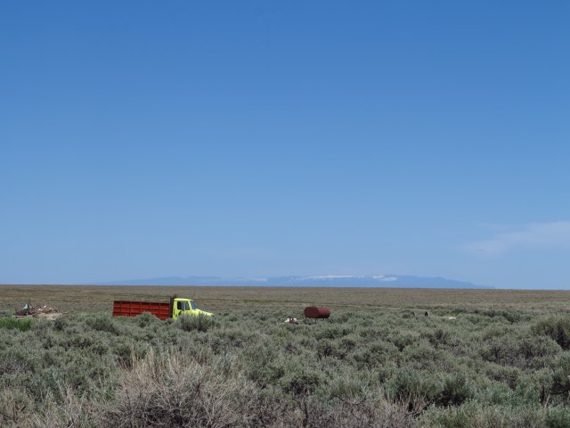 The Steens, some 50 miles away.