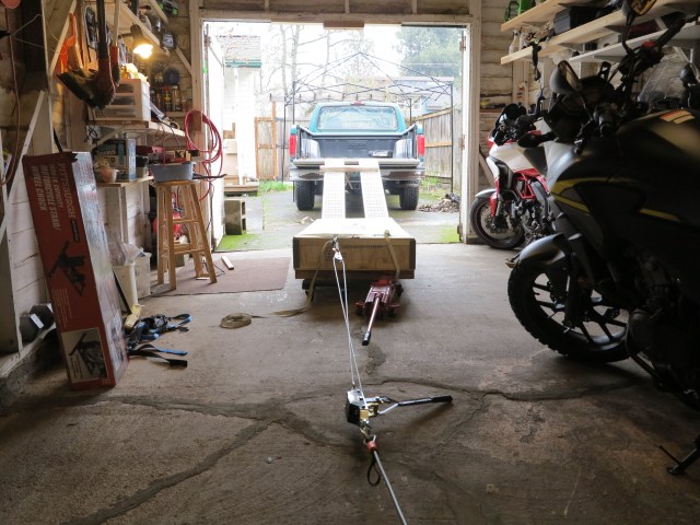 Dragged the thing out of the truck