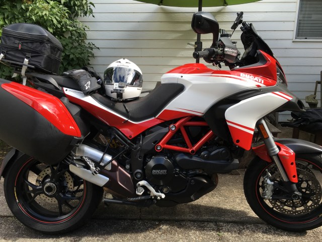 2013 Multistrada Pikes Peak - All packed and ready to go!