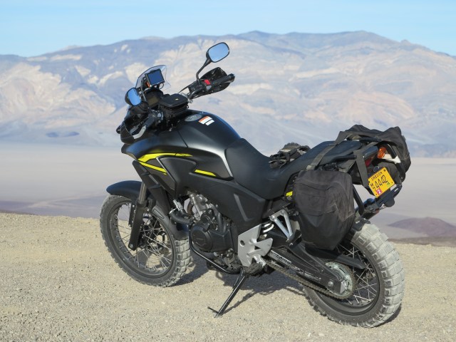 The CB500X Adventure (Rally Raid Level 3 Kit) in the Death Valley