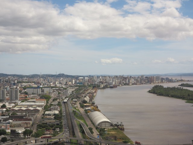 Landing at Salgado Filho Airport, in Porto Alegre.